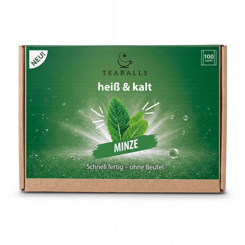 TEABALLS Minze 100er Sachetbox – Verpackung