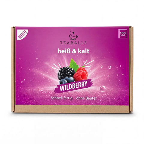 TEABALLS Wildberry 100er Sachetbox – Verpackung