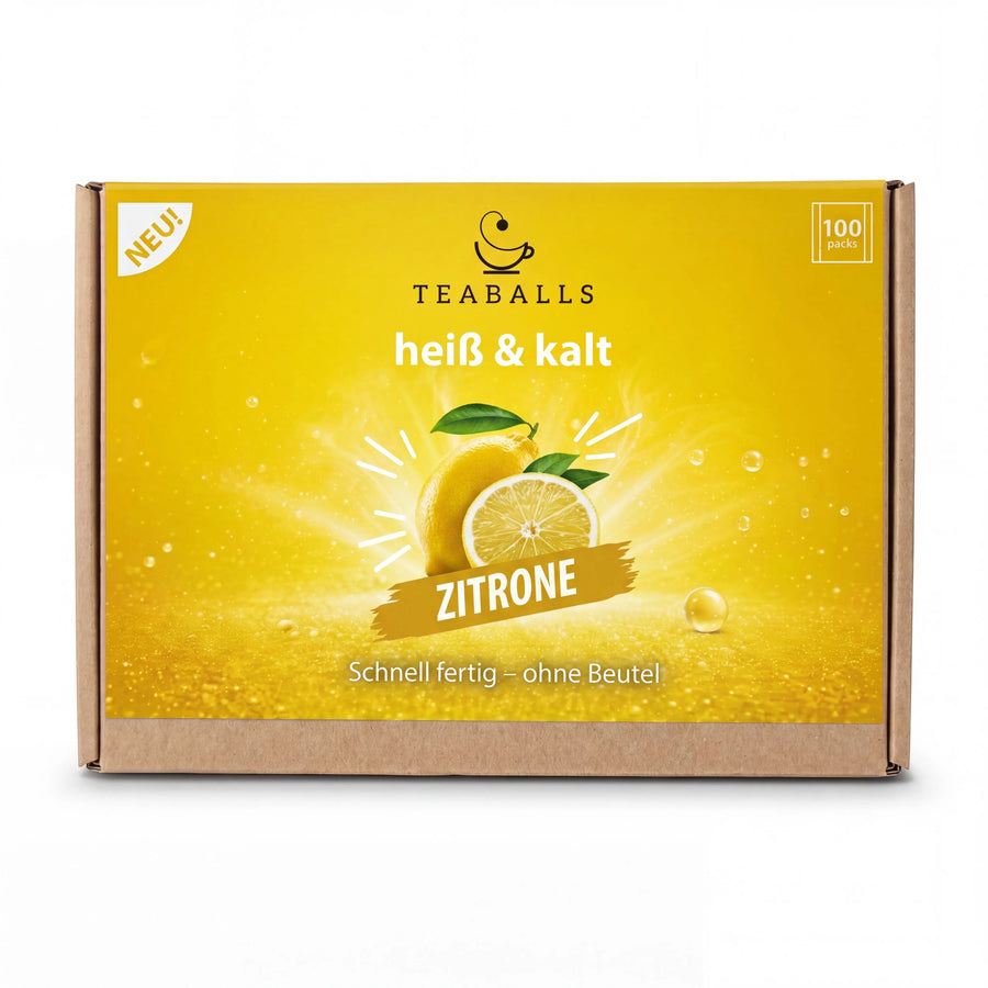 TEABALLS Limone scatola da 100 bustine monodose – confezione