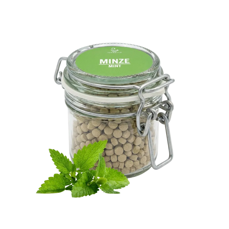 TEABALLS Minze 100g — Tee & zuckerfreies Flavoured Water. Heiss & kalt, zuckerfrei.
