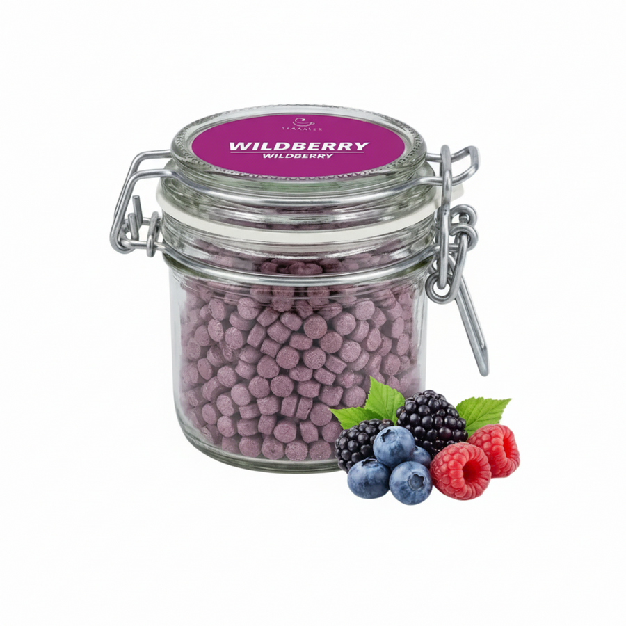 TEABALLS Wildberry 100 g — tè e acqua aromatizzata senza zucchero. Caldo e freddo, senza zucchero.