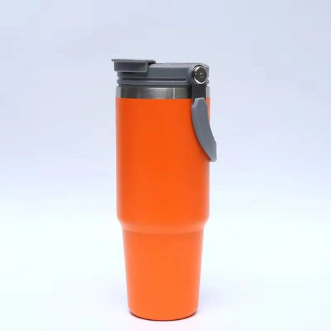 Isolierbecher 900ml Edelstahl seitlich – schlankes Design für Büro, Zug und Freizeit