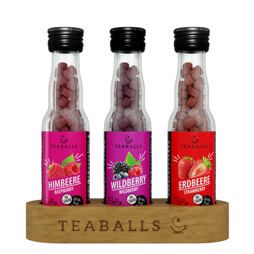 TEABALLS - 3er Set BEEREN MIX - HIMBEERE, WILDBERRY, ERDBEERE