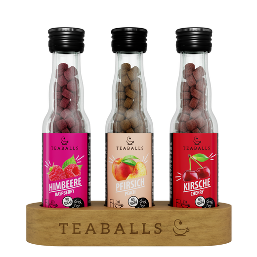 TEABALLS - 3er Set DANCE MIX - HIMBEERE, PFIRSICH, KIRSCHE