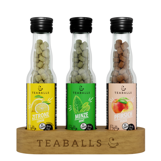 TEABALLS - 3er Set EISTEE MIX - ZITRONE, MINZE, PFIRSICH