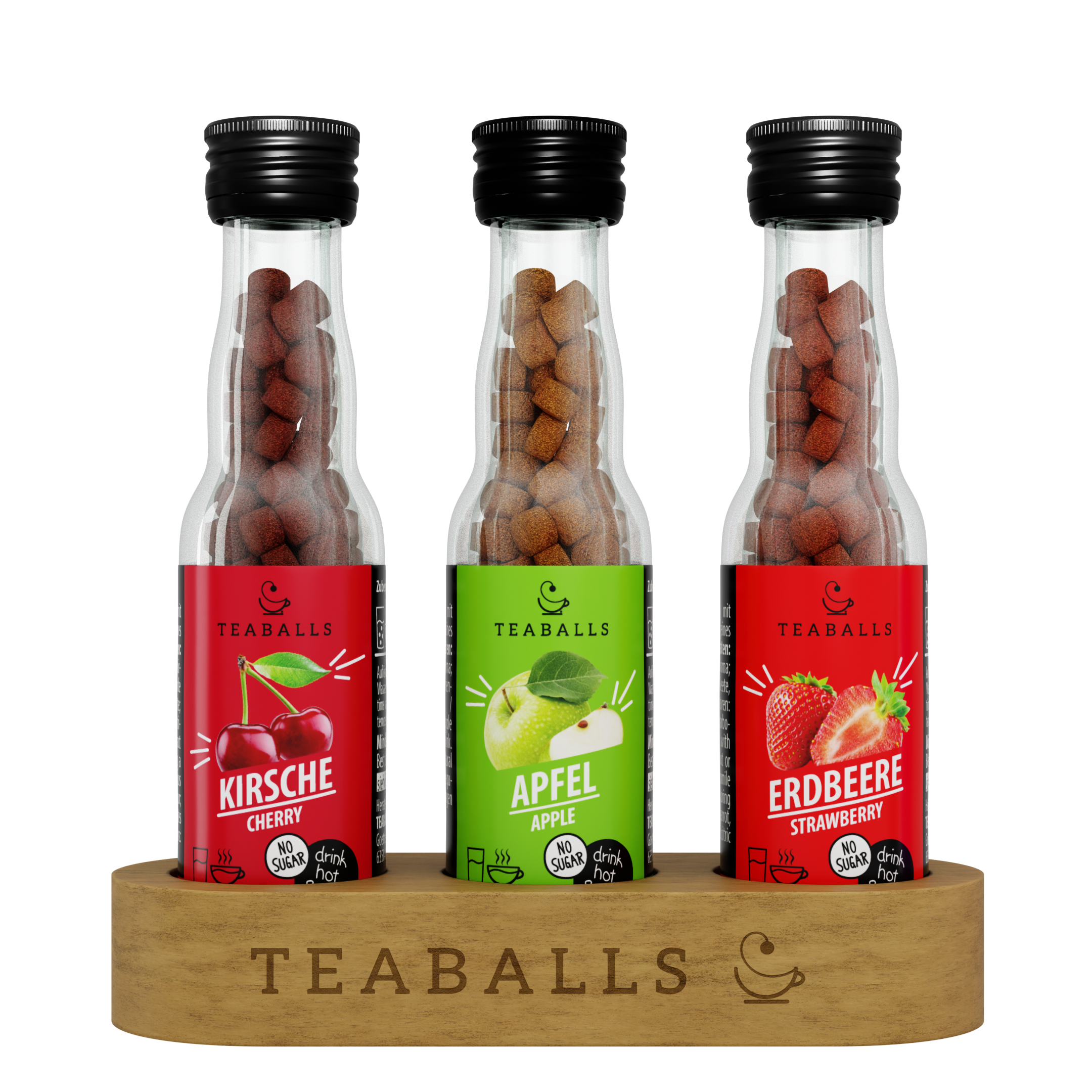 TEABALLS - 3er Set SCHULSTART - KIRSCHE, APFEL, ERDBEERE
