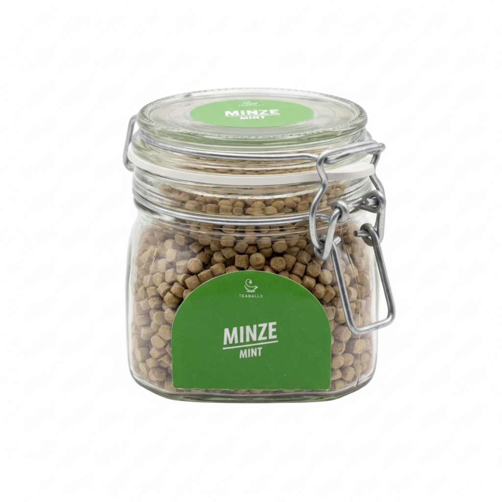 TEABALLS Peppermint – 500g storage jar incl. measuring spoon