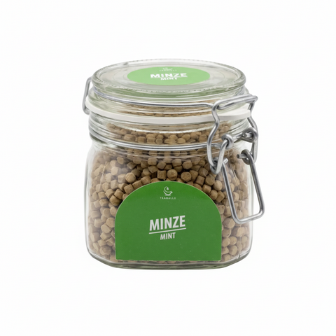 TEABALLS Minze – 500g Vorratsglas inkl. Dosierlöffel