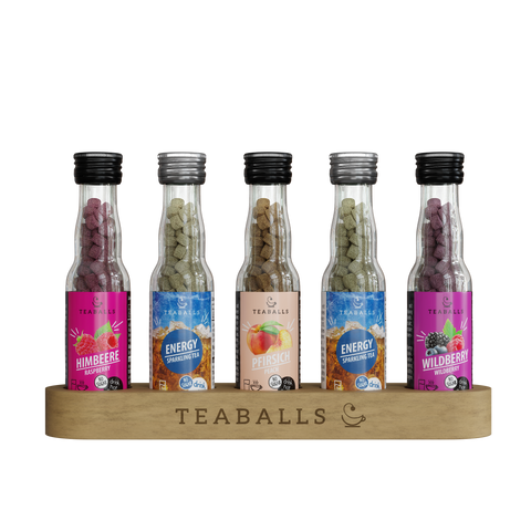 TEABALLS - 5er Set POWER BOOSTER - 2x ENERGY, HIMBEERE, PFIRSICH, WILDBERRY