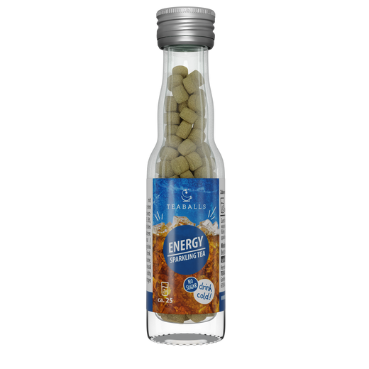 TEABALLS Energy — Tee & zuckerfreies Flavoured Water. Heiss & kalt, rückstandslos, zuckerfrei.