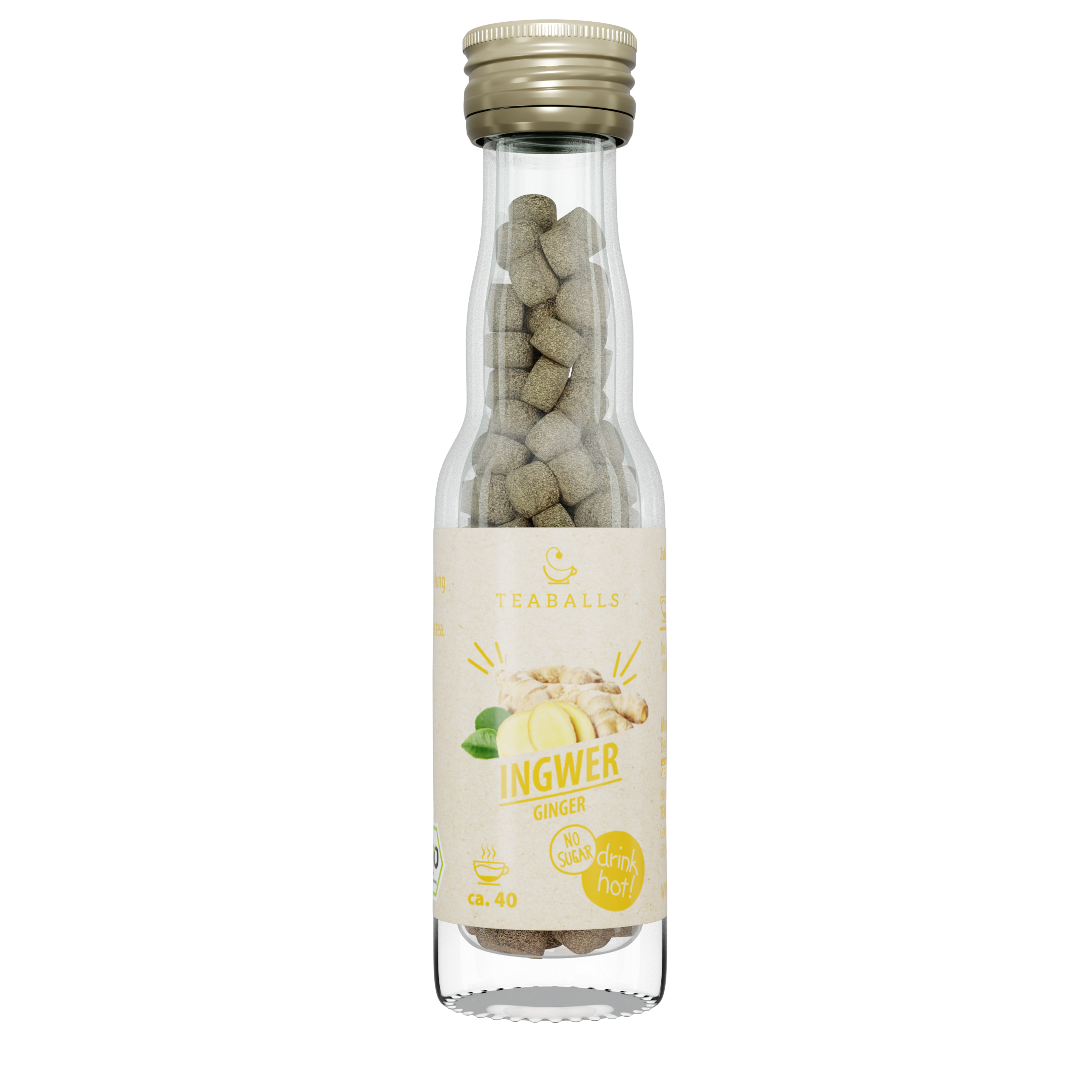 Bio Ingwer Teaballs - Naturtrüb - 30-75 Tassen