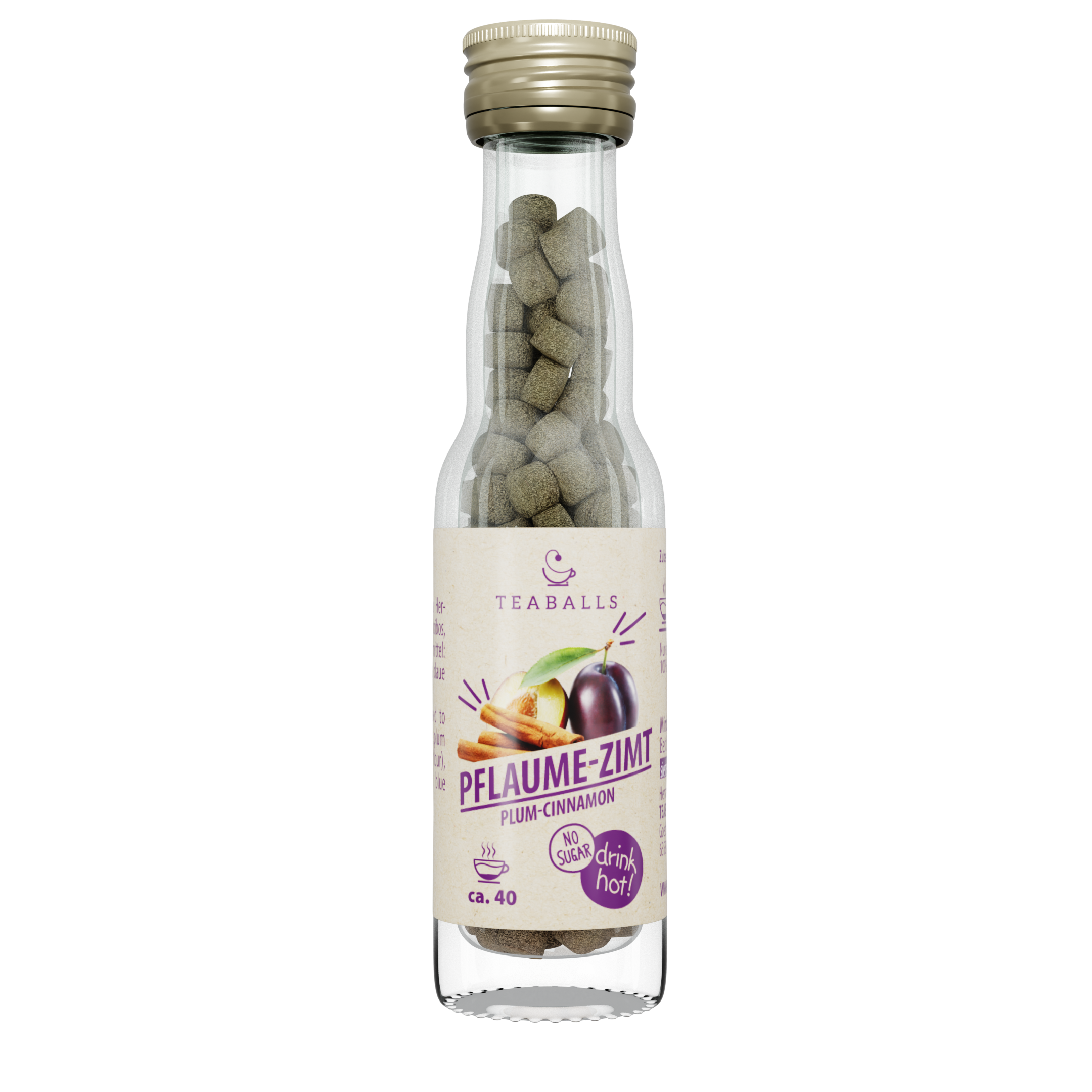 Teaballs Bio Pflaume Zimt – aromatische Tee-Kugeln lösen sich direkt im Wasser auf