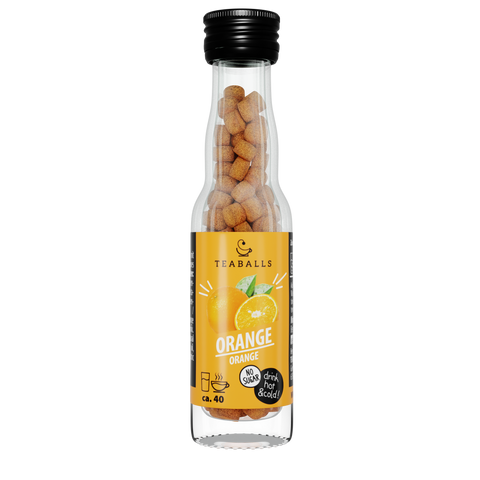 Orange Glasflasche - 150 TEABALLS