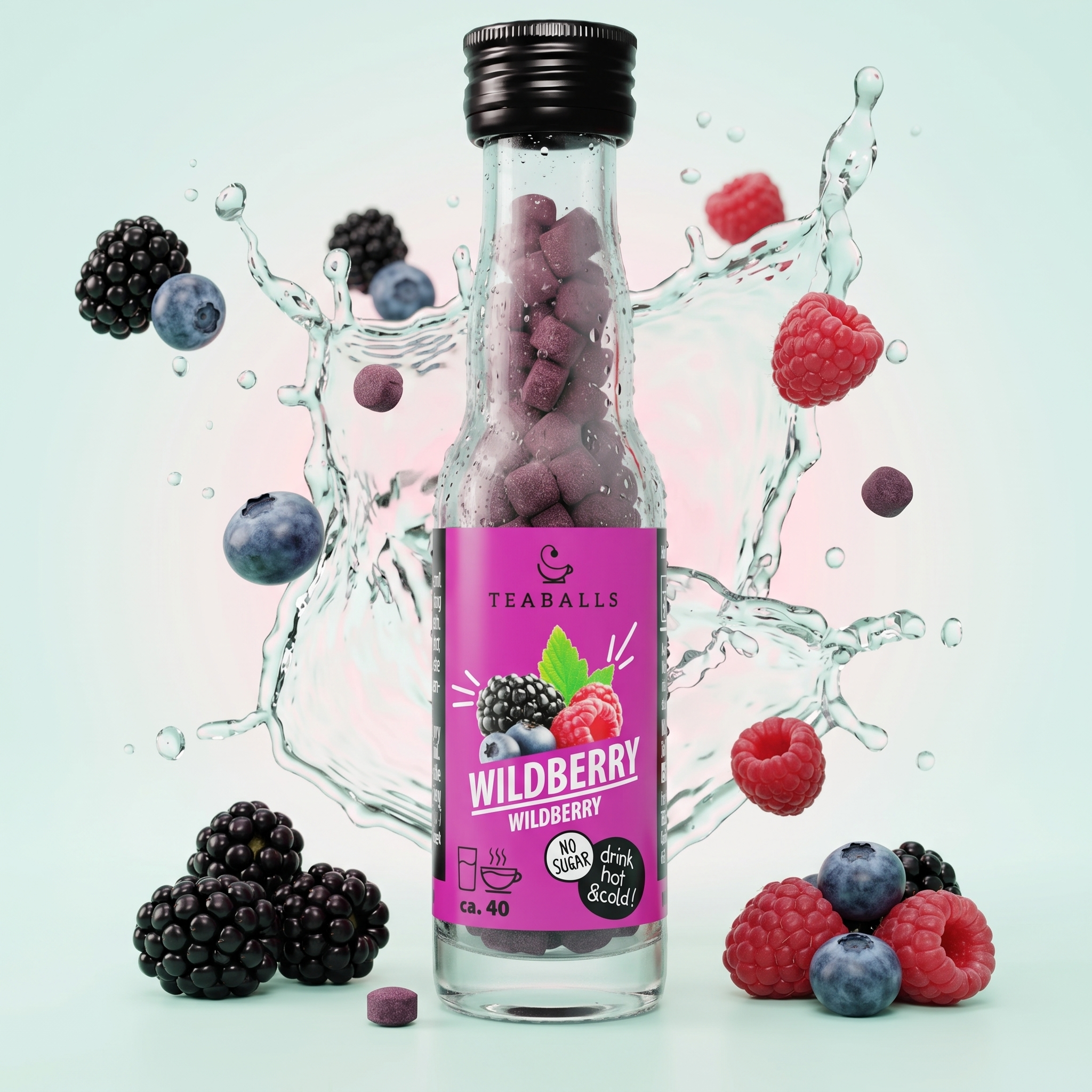 TEABALLS Wildberry kaufen Schweiz — Fruchtiger Beeren-Eistee & Flavoured Water ohne Zucker