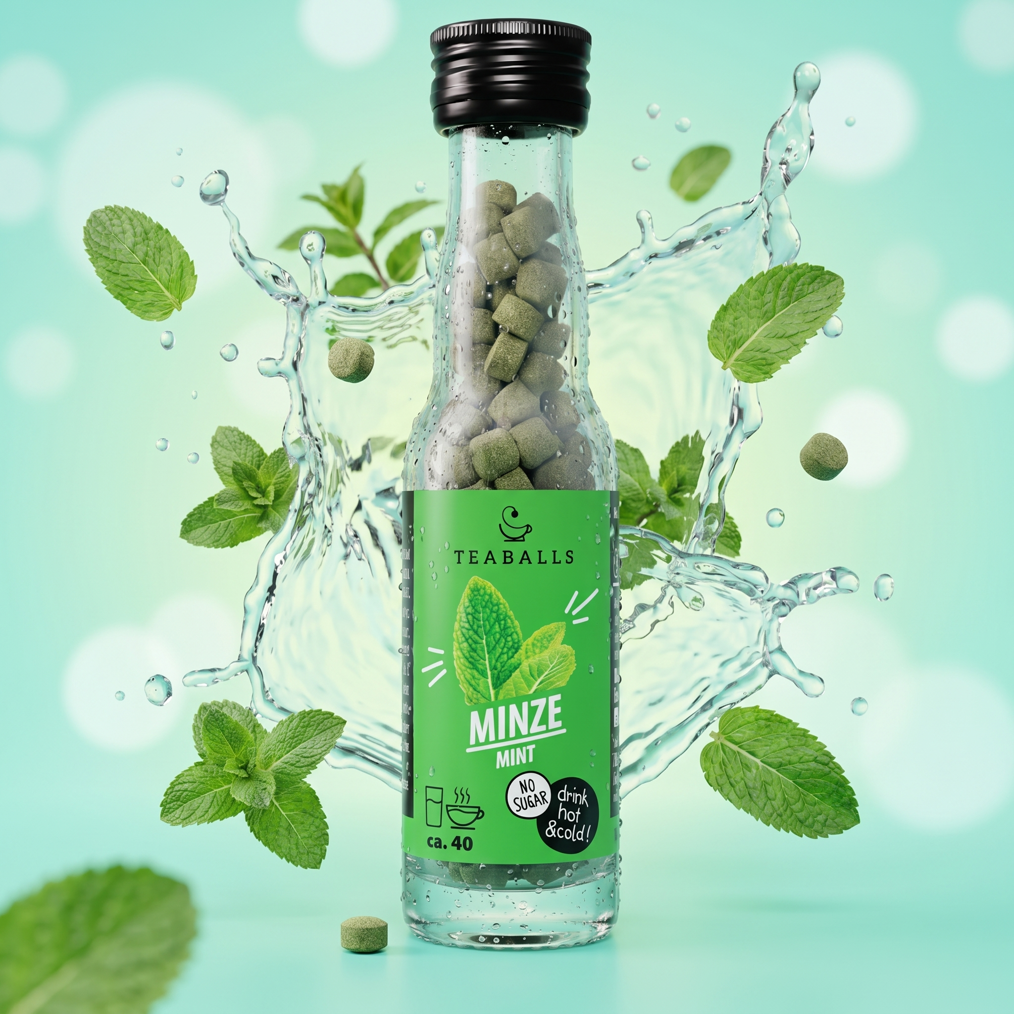 TEABALLS Minze kaufen Schweiz — Erfrischender Minze-Tee ohne Zucker, heiss & kalt geniessen