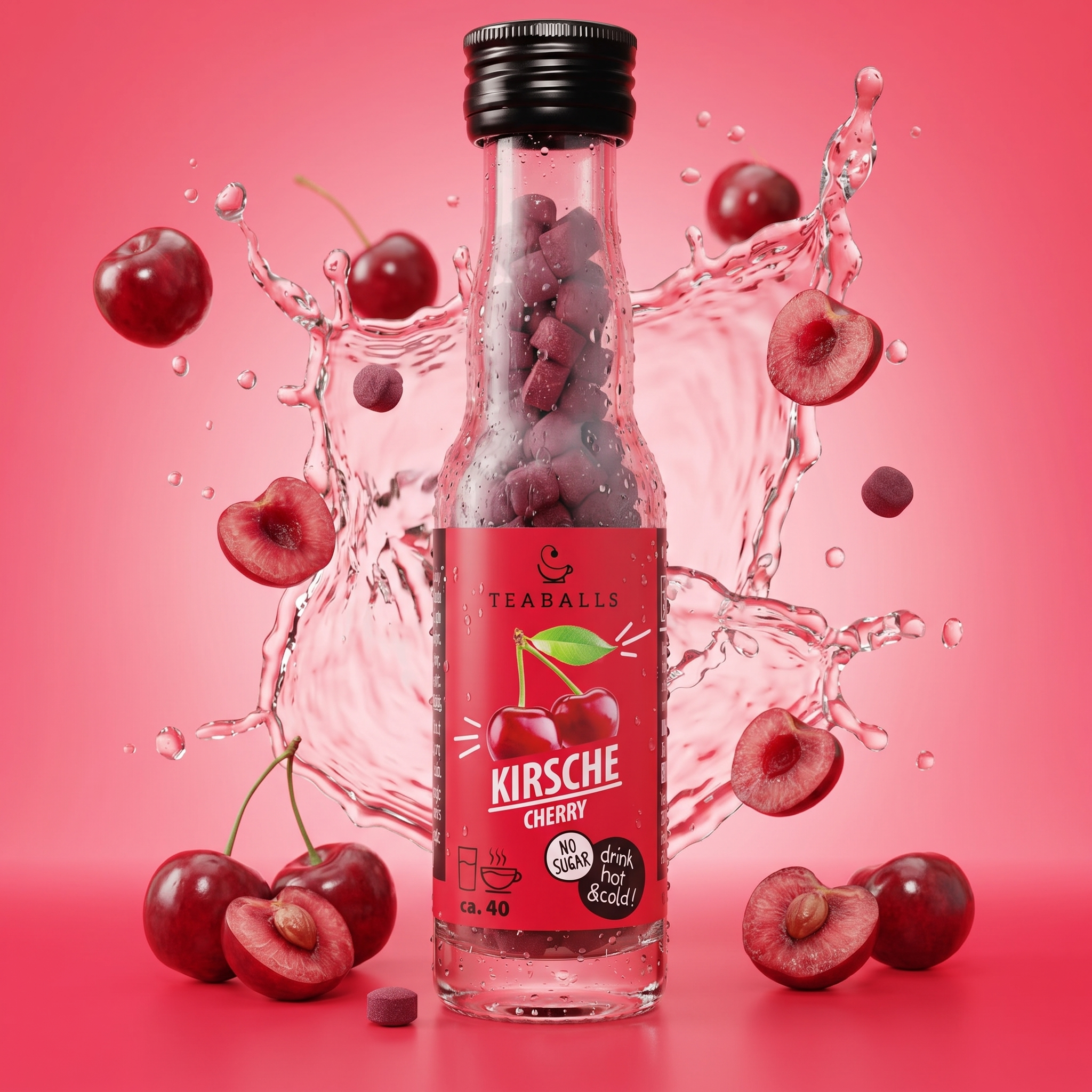 TEABALLS Kirsche kaufen Schweiz — Zuckerfreier Kirsch-Eistee & Flavoured Water, heiss & kalt