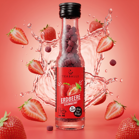 TEABALLS Erdbeere-Eistee kaufen Schweiz — Zuckerfreier Erdbeer-Eistee & Flavoured Water