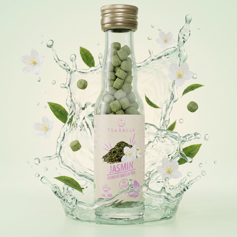 TEABALLS Bio Jasmin Grüner Tee kaufen Schweiz — blumiger Bio-Grüntee naturtrüb, rückstandslos & zuckerfrei