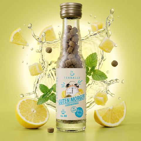 TEABALLS Bio Guten Morgen kaufen Schweiz — belebender Bio-Tee naturtrüb, rückstandslos & zuckerfrei