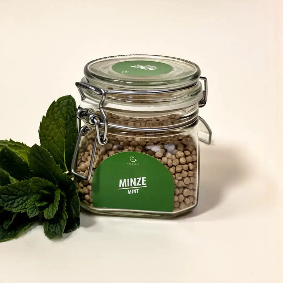 TEABALLS Minze 500g Vorratsglas mit Minzblättern