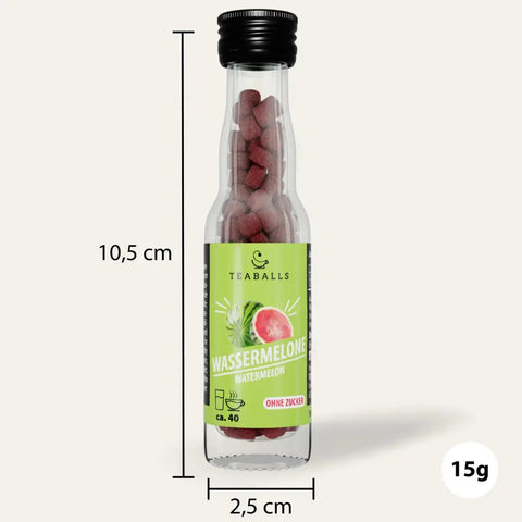 TEABALLS Wassermelone im Glas – erfrischendes Sommergetränk heiss oder kalt