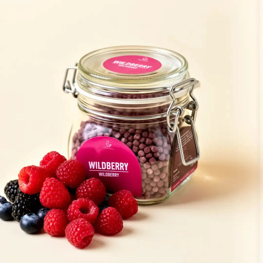 TEABALLS Wildberry 500g Vorratsglas mit Beeren