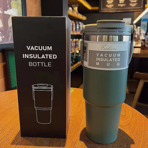 Isolierbecher 900ml Edelstahl von oben – breite Öffnung für TEABALLS und Eiswürfel