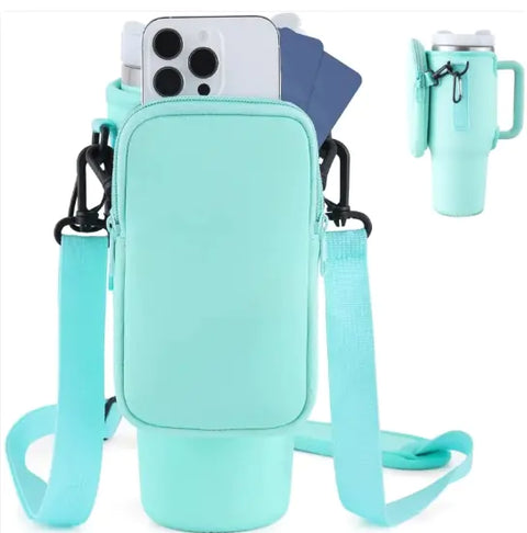 Wasserflasche mit Telefonstützung 1.2L — Multifunktional — Perfekt für TEABALLS — Detailansicht. Heiss & kalt.