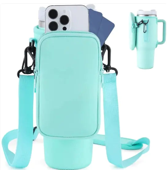 Wasserflasche mit Telefonstützung 1.2L — Multifunktional — Perfekt für TEABALLS — Detailansicht. Heiss & kalt.