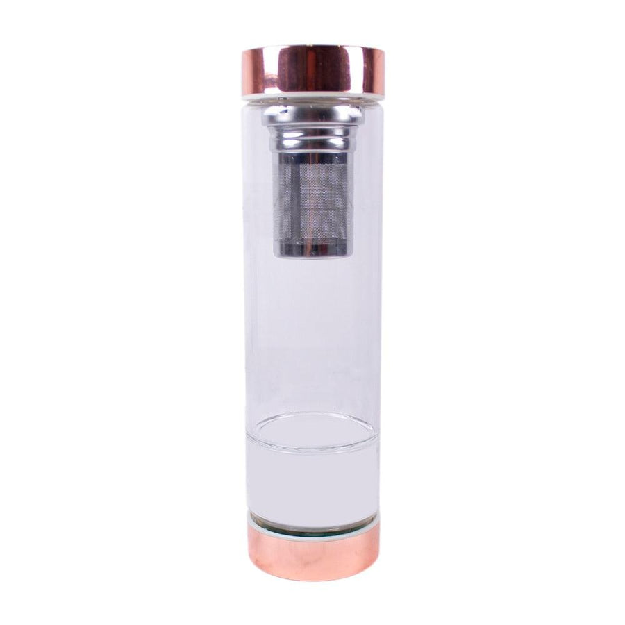Kristallglas Wasserflasche 750ml Borosilikat — Für TEABALLS — Perfekt für TEABALLS. Heiss & kalt.