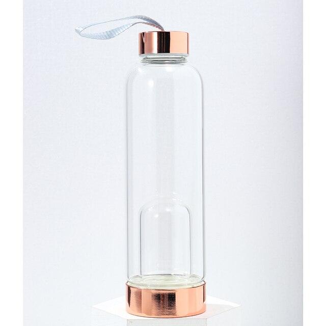 Bottiglia d'acqua in cristallo 750 ml borosilicato — Per TEABALLS — Perfetta per TEABALLS — vista dettagliata. Caldo & freddo.