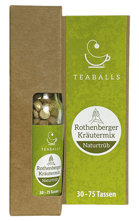 TEABALLS – Bio Rothenberger Kräutermix | Naturtrüb | 30-75 Tassen - TEABALLS OFFICIAL | TEABALLS Schweiz | Tee ohne Beutel 