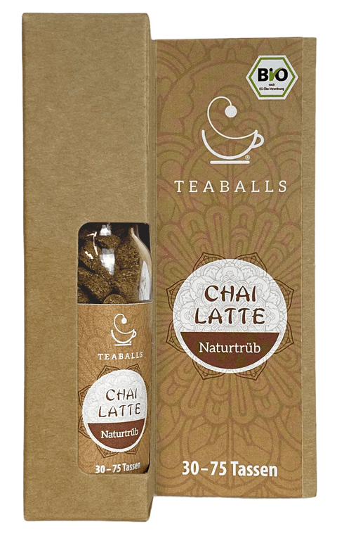 TEABALLS – Chai Latte Bio | Naturtrüb | 30-75 Tassen - TEABALLS OFFICIAL | TEABALLS Schweiz | Tee ohne Beutel 
